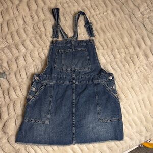 Free People Indigo Denim Overall Dress